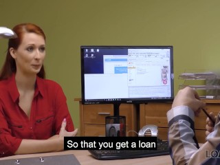 'LOAN4K. Lender provides carnal gusto to sensuous damsel in his office'