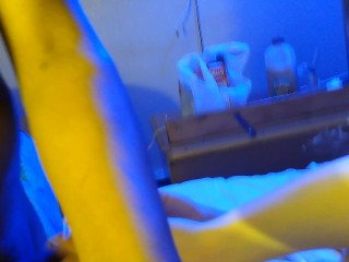 'Spun Spinner gargles big black cock & Gets plumbed rigid to Orgasm'