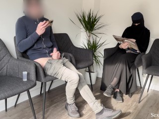 'Public man rod demonstrate in a medical center Waiting apartment! Fabulous muslim stranger dame caught me wanking off'