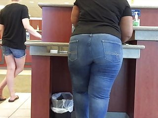 Dark-hued plumper meaty backside Judy
