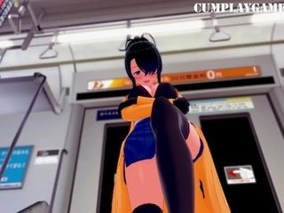 'Stepmom's jaw-dropping acquaintance Part four female dom dominatrix feetjob on Empty Train'